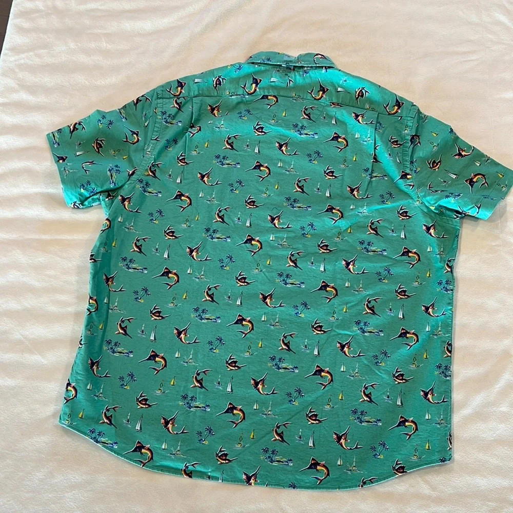 🎉Host Pick🎉Polo Ralph Lauren Mens Green Beach-Themed Button Down XXL - Picture 4 of 9